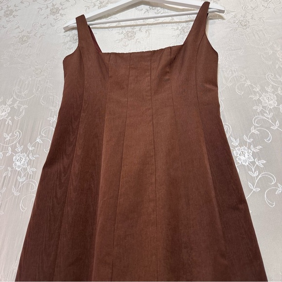 Staud Portrait Maxi Dress Gown Chocolate Brown Size 4 - Picture 10 of 13